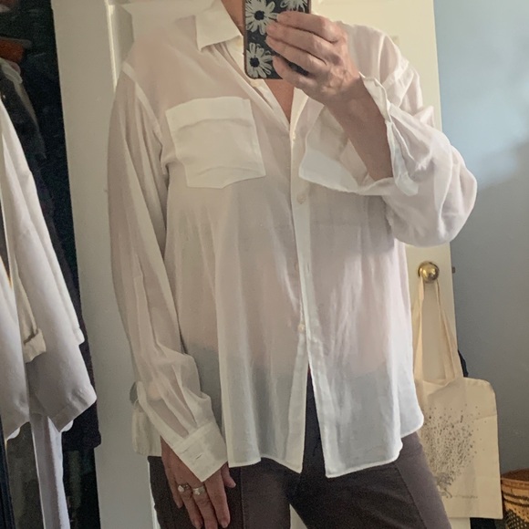 Very light cotton relaxed fit cotton button down - Picture 6 of 6